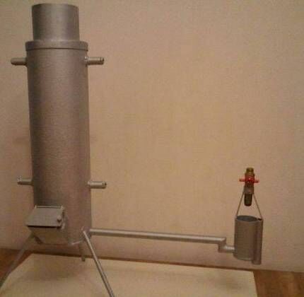Exhaust furnace with gas cylinder body