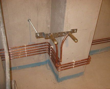 Copper water pipes