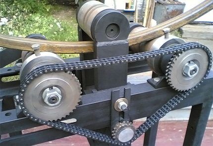 Upper part of the pipe bender