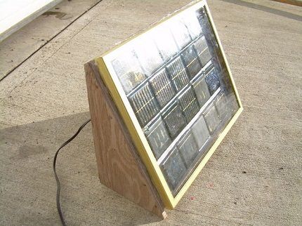 Solar battery on a frame