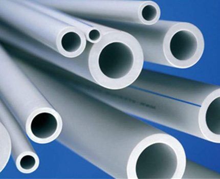 Plastic pipes for bathroom
