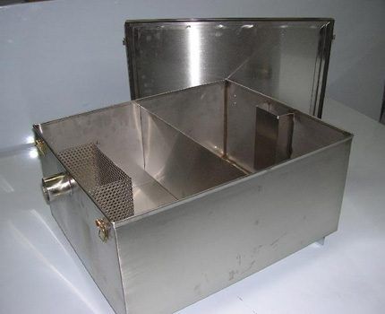 Stainless steel fat separator