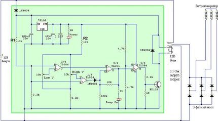 Controller circuit for tl084