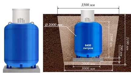 Vertical models of gas tanks for installation in dachas 