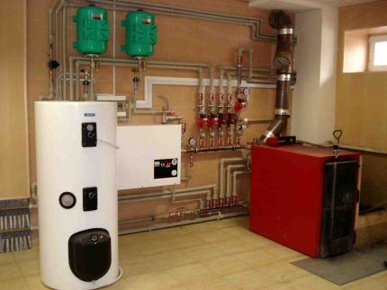 Example of a boiler room in a house