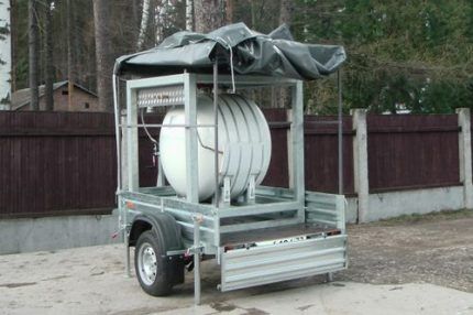 Mobile gas tanks of small volume