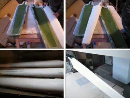 Making a fiberglass blade