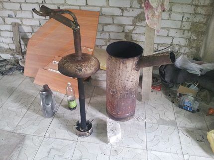 Homemade stove for the garage