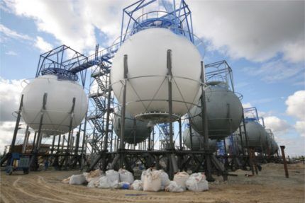 Industrial gas tanks