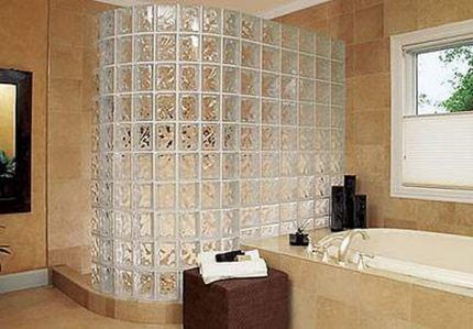 Tile and glass block cabin