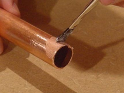 Applying flux to a pipe