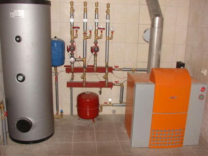 Floor standing gas boiler