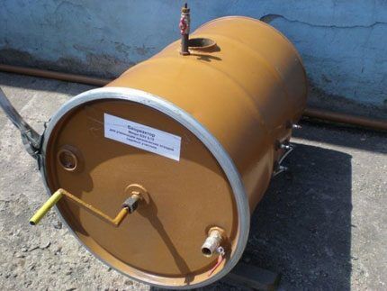 Homemade bioreactor from a barrel