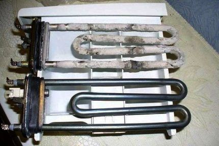 Washing heating elements