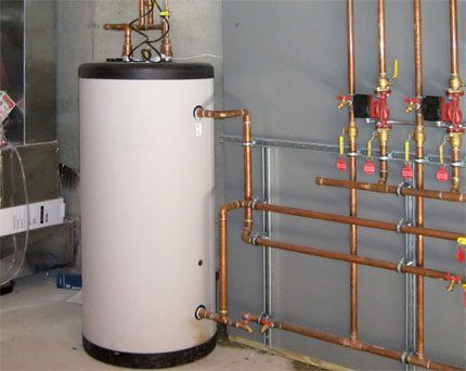 Indirect heating boiler
