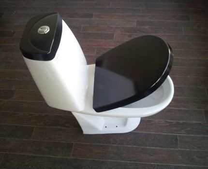 Black toilet lid