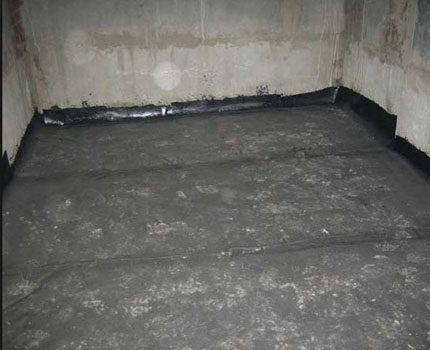 Waterproofing the floor at the rough stage