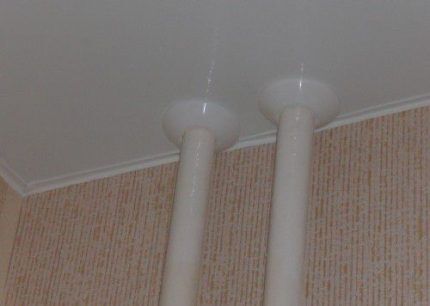 Decorative linings under the ceiling