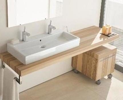 Designer countertop for the bathroom