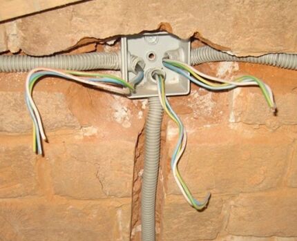 Correct placement of wires in the wall