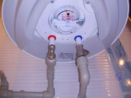 Connecting the boiler with pipes