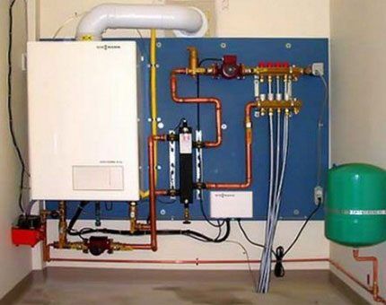 Gas boiler installation