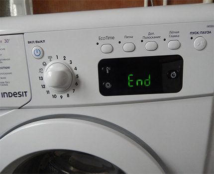 Washing machine na may function na EcoTime