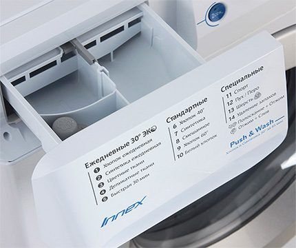 Washing modes of a modern Indesit machine