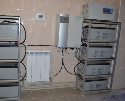 Kotel priključen na inverter in baterije