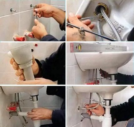 Sink installation steps