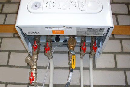 Connecting a gas heating system