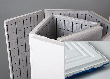 Forms of polystyrene foam boards