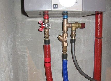 Correct connection of the boiler