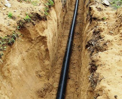 Laying a gas pipeline