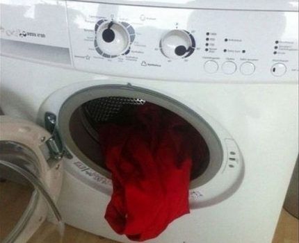 Laundry in the washing machine