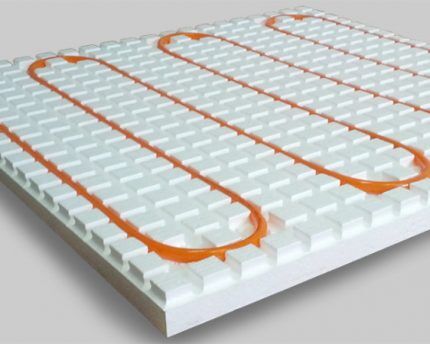 Polystyrene system for underfloor heating