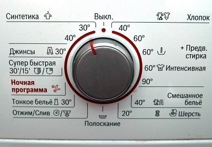 Washing machine operating modes