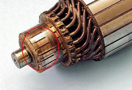 Desgaste das lamelas do motor da máquina de lavar