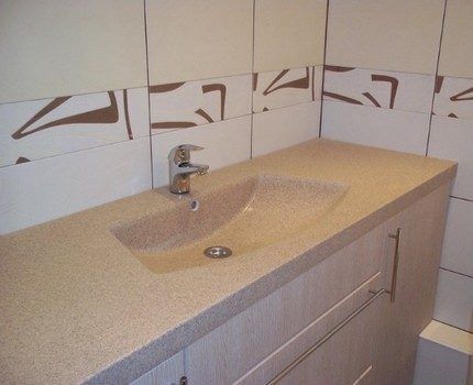 Artificial stone bathroom countertop