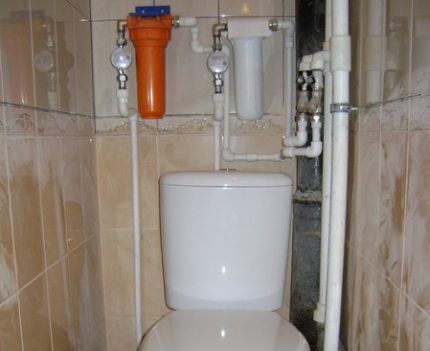 Installing filters in the toilet