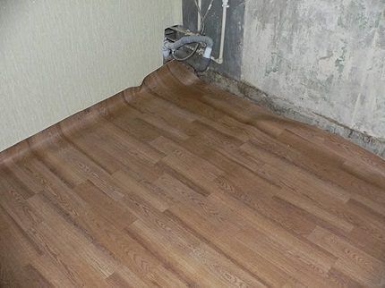 Linoleum for heated floors