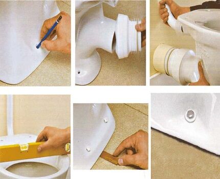 Installing a toilet with horizontal outlet