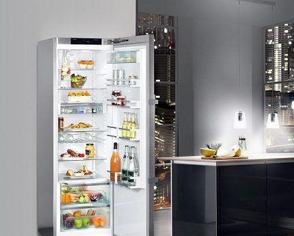 Refrigerator in a studio apartment