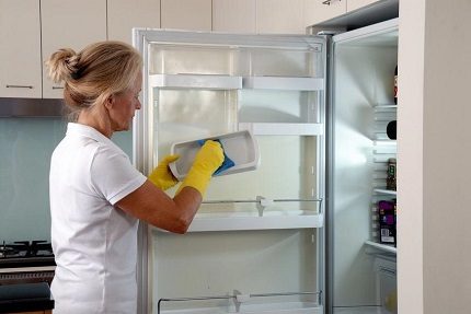 Defrosting and cleaning the refrigerator
