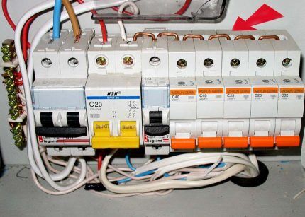 Marked machines on DIN rail