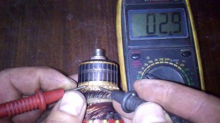 Checking with a multimeter