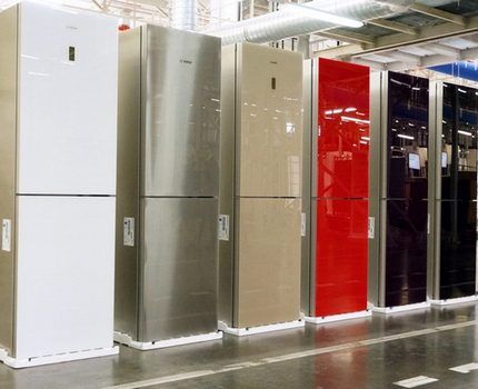 Colored Bosch refrigerators