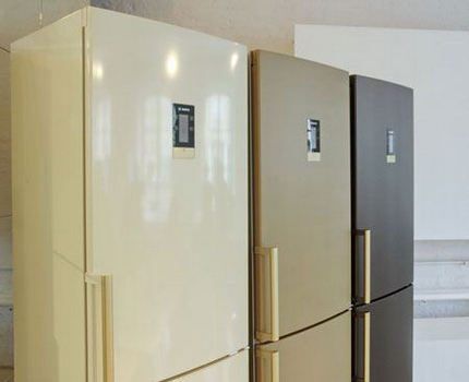 Colored Bosch refrigerators