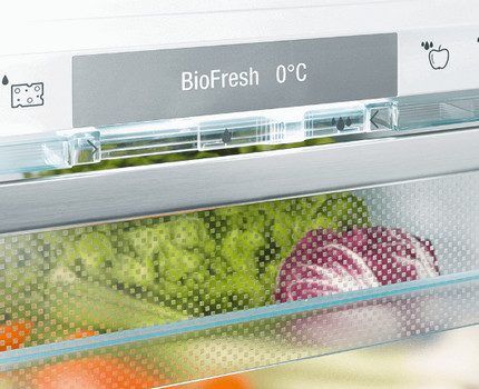 Função BioFresh no refrigerador Liebherr