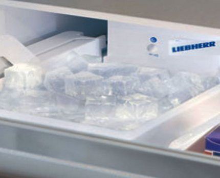 Ice maker in Liebherr refrigerator